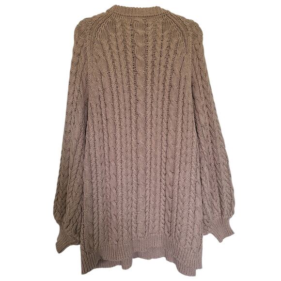 MR MITTENS Chunky Cable Jumper in Almond Size M/L NWT - Picture 8 of 9